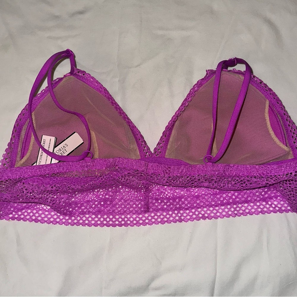 Victoria Secret Pink Lace Lined Bralette, L - Picture 4 of 6